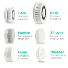 Carica l'immagine nel visualizzatore di Gallery, Fancii 7-in-1 Spazzola per la Pulizia Viso e Corpo Elettrica con Manico... - Ilgrandebazar