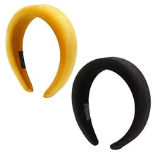 Carica l'immagine nel visualizzatore di Gallery, Folora Fasce per capelli imbottite in velluto 2 pezzi Moda accessori per... - Ilgrandebazar