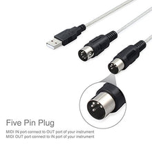 Carica l'immagine nel visualizzatore di Gallery, Neoteck Adattatore USB a MIDI 6Ft 2M Cavo Interfaccia a midi