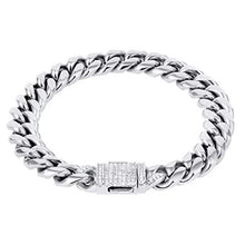 Carica l'immagine nel visualizzatore di Gallery, KRKC&CO Bracciale a Catena Cubana, Cubano Acciaio Grosso Uomo in... - Ilgrandebazar