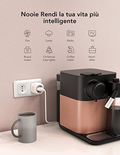 Nooie Presa Intelligente WiFi 4PCS - Compatibile Alexa E Google, Mini Smart Plug Con Timer E Controllo Vocale - 5