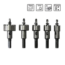 Carica l'immagine nel visualizzatore di Gallery, S&R Seghe a tazza Metallo HSS per Acciaio Cobalto / Set di 5 frese...