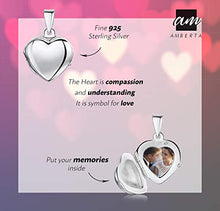 Carica l'immagine nel visualizzatore di Gallery, Amberta Medaglione in Argento Sterling 925 - A Forma Di Cuore - Ilgrandebazar
