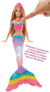 Barbie Sirena Arcobaleno con Capelli Biondi, Luci Colorate, Si Multicolore - Ilgrandebazar