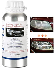 Carica l'immagine nel visualizzatore di Gallery, Rinnova fari Auto, 800g Lucida fari auto,Polimero liquido per il ripristino dei fari, ripristino fanali e lucidatura fari Auto bottiglia di ricarica per fari ingialliti e opacizzati per Auto e Moto