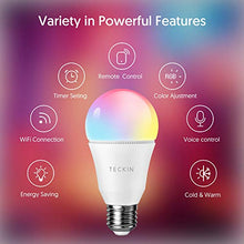 Carica l'immagine nel visualizzatore di Gallery, Lampadine Alexa WiFi Smart LED E27 , TECKIN Attivabile con Amazon e...