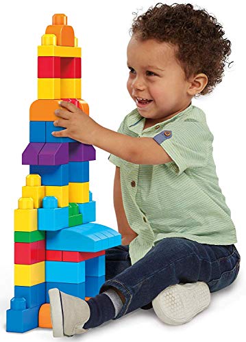 MEGA bloks Sacca Ecologica, 80 Pezzi, Blocchi da Costruzione, Giocatto