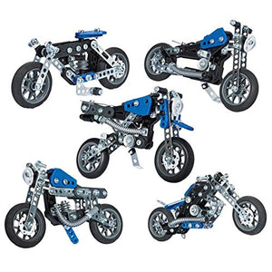 MECCANO- Set 5 Modelli Motocicletta, Pezzi in Metallo, 174, 6036044 - Ilgrandebazar