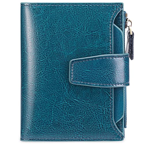 FuninCrea Portafoglio Donna Piccolo Ecopelle Porta Carte di Credito Donna con 5 Scomparti per Carte e Tasca per Monete con Cerniera, Portamonete Donne Bifold Portafoglio Slim con Finestra ID, Blu FuninCrea Portafoglio Donna Piccolo Ecopelle Porta Carte di Credito Donna con 5 Scomparti per Carte e Tasca per Monete con Cerniera, Portamonete Donne Bifold Portafoglio Slim con Finestra ID, Blu