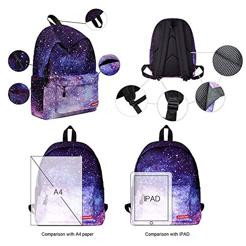 Zaino Scolastico Leggero Per Ragazze E Donne – 44x31x15 Cm, Apertura 180°, Con Tasche Organizer E Passante Trolley