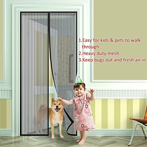 Zanzariera Magnetica Per Porte Anpro 90x210 Cm - Facile Installazione Con Nastro Adesivo, Ideale Per Casa E Animali Domestici - Foto 2