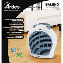 Carica l'immagine nel visualizzatore di Gallery, Ardes BALENO Termoventilatore Elettrico, Plastica, Bianco - Ilgrandebazar