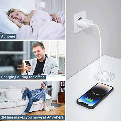 Caricatore PD3.0 20W per iPhone 14/14 Pro/14 Pro Max/14 Plus/13/12/11/XS/XR/XS Max/X/SE/Mini/8/7, USB C Caricabatterie Rapido con Spina e Cavo Lightning 2M Caricatore PD3.0 20W per iPhone 14/14 Pro/14 Pro Max/14 Plus/13/12/11/XS/XR/XS Max/X/SE/Mini/8/7, USB C Caricabatterie Rapido con Spina e Cavo Lightning 2M