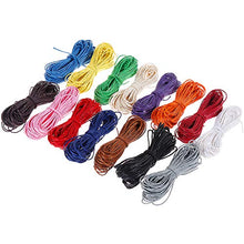 Carica l'immagine nel visualizzatore di Gallery, Faburo 15PZ Rotoli di Filo Cotone Cerato, 10 m, Ø 1 mm, per la creazione...