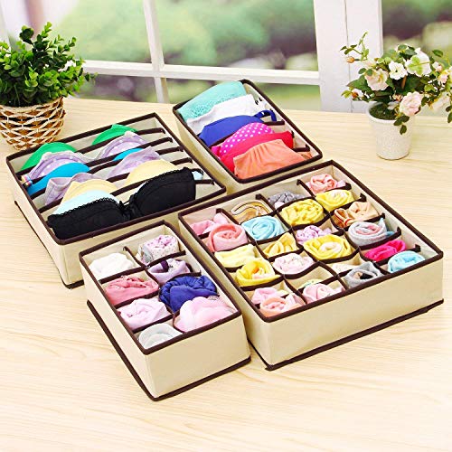 Stero Organizer Per Biancheria Intima – Scatola Portaoggetti In Tessuto Non Tessuto – 6 Colori – 27x27x28 Cm – Piegevole