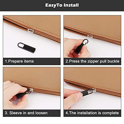 Linguette Metallo Per Riparazione Zip - 2 Tiretti Neri Per Giacca, Zaino, Valigia