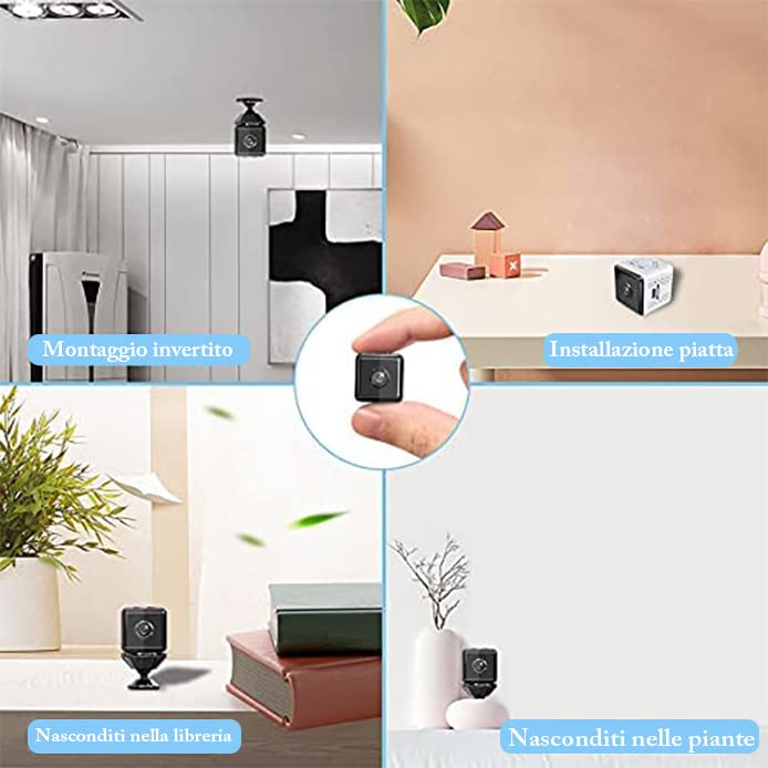 Telecamera Wi-Fi Gatijan S1T 4K Mini Interno/Esterno Batteria Ricaricabile Visione Notturna