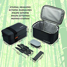 Carica l'immagine nel visualizzatore di Gallery, HIKOTOSHI Bento Box Sushi Giapponese Portapranzo Ermetico Lunchbox Japan Nero