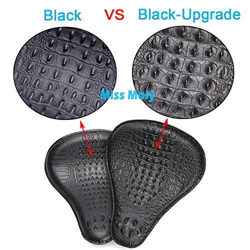 KATUR Sella Moto Stile Coccodrillo Con Molla - Universale Marrone Per Harley Honda Yamaha - 4