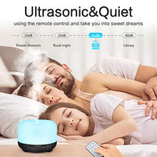 Carica l'immagine nel visualizzatore di Gallery, Tenswall 500ml Diffusore di Aromi con Telecomando,Ultrasuoni Umidificatore...