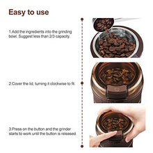 Carica l'immagine nel visualizzatore di Gallery, TOPERSUN Macinacaffè Elettrico con Lama 200W lame in acciaio inossidabile...