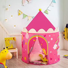 Carica l'immagine nel visualizzatore di Gallery, SONGMICS Tenda da Gioco Castello Principessa per Ragazze e Rosa, Giallo - Ilgrandebazar