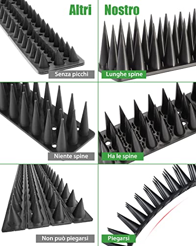 Ceisazira 20 Pezzi Anti Piccioni Nero, Scaccia Piccioni, Dissuasori per Gatti, Allontana Piccioni, Dissuasore Uccelli, Picchi per Piccioni, Repellente Uccelli, Spuntoni Uccelli in Plastica Ceisazira 20 Pezzi Anti Piccioni Nero, Scaccia Piccioni, Dissuasori per Gatti, Allontana Piccioni, Dissuasore Uccelli, Picchi per Piccioni, Repellente Uccelli, Spuntoni Uccelli in Plastica