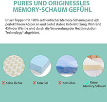 Carica l'immagine nel visualizzatore di Gallery, RECCI - Topper in memory foam, altezza 4 cm, 160 x 190 cm 160 x 190
