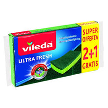 Carica l'immagine nel visualizzatore di Gallery, Vileda Ultrafresh 2+1 Spugna Abrasiva, Assorbente, Antigraffio, con Parte... - Ilgrandebazar