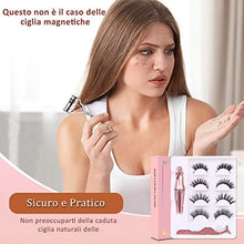 Carica l'immagine nel visualizzatore di Gallery, Ciglia Magnetiche, 2020 Escalation Finte Magnetiche e Set Di Eyeliner...