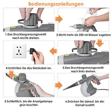 Carica l'immagine nel visualizzatore di Gallery, MVPOWER Pulitore a Vapore Portatile, Pulitori a Multiuso 350ml,...