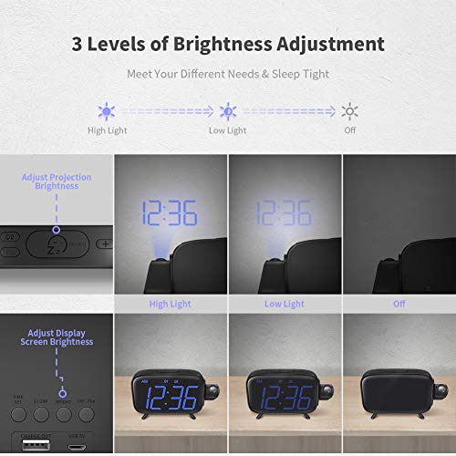 CHEREEKI Sveglia da Comodino, Sveglia Digitale a LED con Adattatore, Visualizzazione del Giorno CHEREEKI Sveglia da Comodino, Sveglia Digitale a LED con Adattatore, Visualizzazione del Giorno