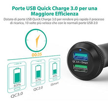 Carica l'immagine nel visualizzatore di Gallery, RAVPower Caricatore Adattatore Doppio per Auto USB 40W 3A Quick Charge Nero