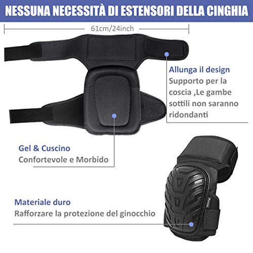 Ginocchiere Da Lavoro Con Gel | Protezione Professionale | Per Edilizia E Giardinaggio - Foto 7