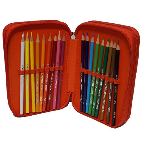 Astuccio 3 Scomparti Fire Dragons2 - Grande Capacità In Nylon Blu E Rosso Per Scuola E Ufficio - 2