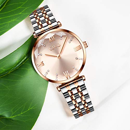 CIVO Orologio Donna Sottile Cinturino Pelle Minimalisti Impermeabile Abito Classico Elegante Analogici Casual Ragazze da Donna Rosso CIVO Orologio Donna Sottile Cinturino Pelle Minimalisti Impermeabile Abito Classico Elegante Analogici Casual Ragazze da Donna Rosso
