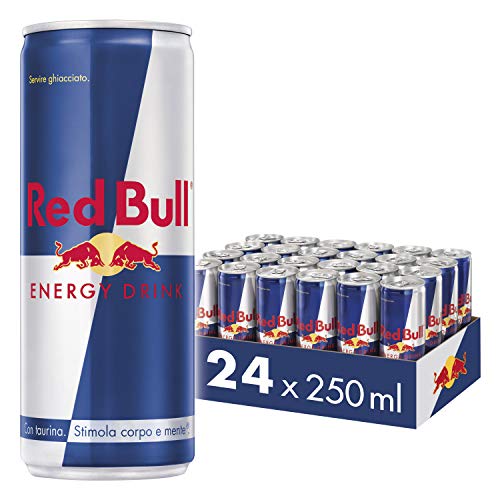 Red Bull Energy Drink, 250 ml (24 Lattine) 250 (Confezione da 24)