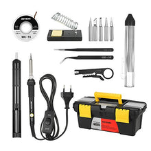 Carica l'immagine nel visualizzatore di Gallery, Saldatore Kit 60W, Meterk 14 in 1 Saldatrice a Temperatura...