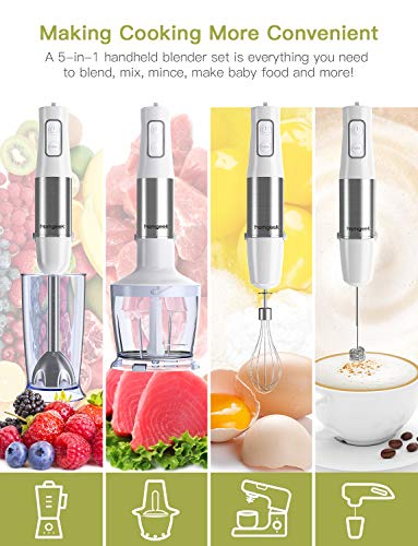 Frullatore A Immersione Tritatutto 2 Velocità Mixer Tagliaverdure Elettrico 400w Alpina 296301 - Foto 10