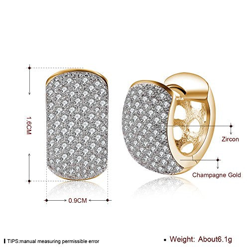 hengkaixuan 2 orecchini a cerchio con zirconia cubica da 20 g, per donne e ragazze, in acciaio chirurgico 316L, ipoallergenici, 2 pezzi, Metallo hengkaixuan 2 orecchini a cerchio con zirconia cubica da 20 g, per donne e ragazze, in acciaio chirurgico 316L, ipoallergenici, 2 pezzi, Metallo