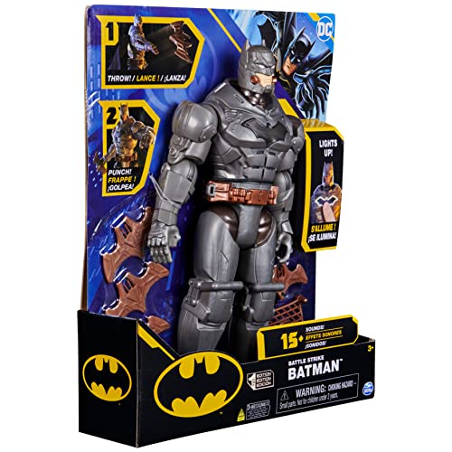 Batman DC Comics, Personaggio Deluxe Battle Strike 30 cm, 5 Accessori, –
