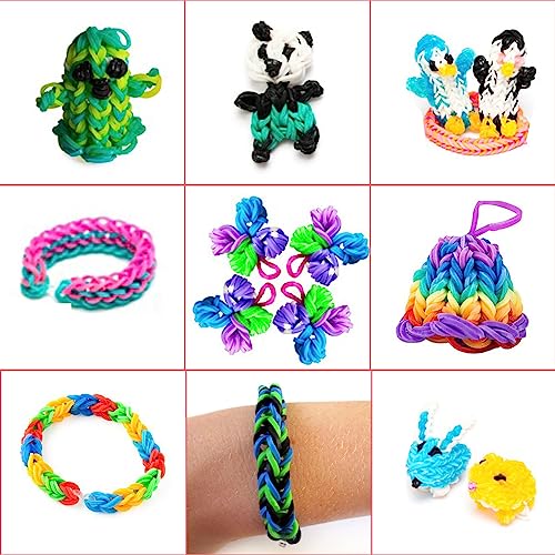 Elastici per Braccialetti 3000+ Kit Braccialetti Fai da Te Bambina 32 Colori con Gancetti Kit