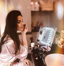 Carica l'immagine nel visualizzatore di Gallery, *Nuovo* Specchio per Trucco Ingranditore - illuminato a LED con Bianco - Ilgrandebazar