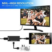 Carica l'immagine nel visualizzatore di Gallery, Adattatore cavo MHL Micro USB a HDMI, a HDMI 1080P Convertitore nero - Ilgrandebazar