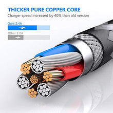 Carica l'immagine nel visualizzatore di Gallery, IWAVION Cavo, 3 Pezzi 1M Nylon Intrecciato Cavo Phone USB di Nero - Ilgrandebazar