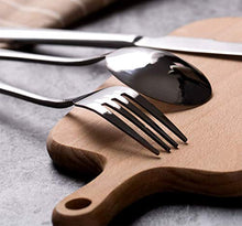 Carica l'immagine nel visualizzatore di Gallery, Lawei - Set di posate da viaggio 16 pezzi, in acciaio inox, con coltello,...