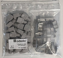 Carica l'immagine nel visualizzatore di Gallery, Odedo®, confezione da 20 connettori crimpati CAT6 in metallo schermati con... - Ilgrandebazar