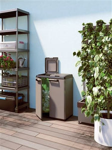 KETER 9736000 Split Cabinet Recycling Basic 68 x 39 x 85 H, Grigio,... - Ilgrandebazar
