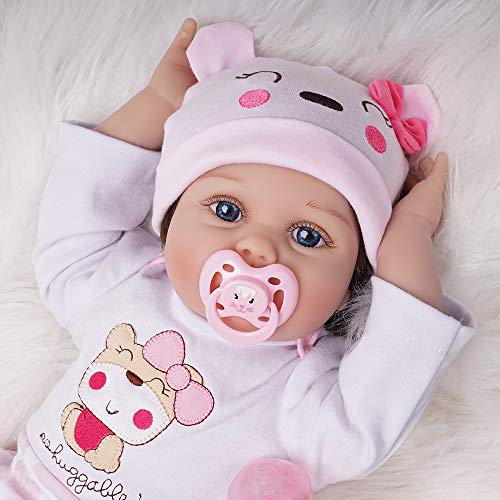Bambola Reborn Ragazza Bambina Femmina Silicone Vinile Vestiti Bianco Ilgrandebazar