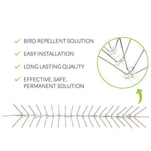 Carica l'immagine nel visualizzatore di Gallery, SPUNTONI ANTI UCCELLI IN ACCIAIO INOSSIDABILE – Duraturo repellente per... - Ilgrandebazar